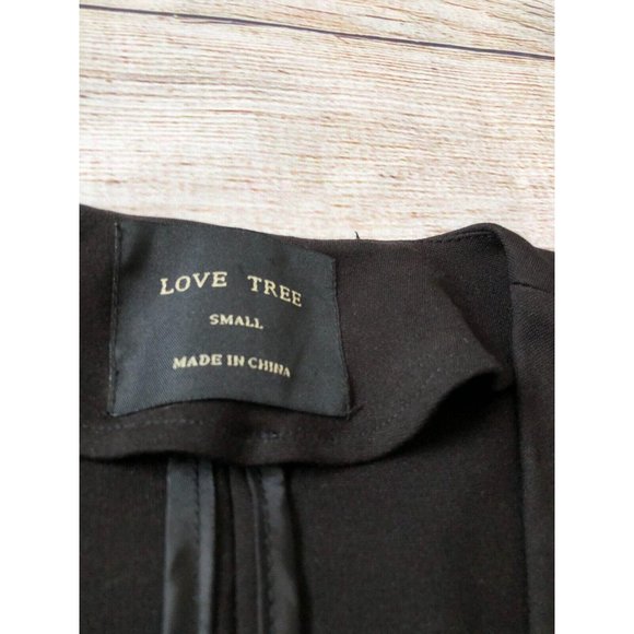 Love Tree Blazer size Small Black Suit Jacket Womens Zippers Rayon Motorcycle - Picture 3 of 8